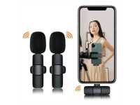DIV Conjunto 2 Microfones Lapela S/ Fios C/ Receptor Lightning DIV Conjunto 2 Microfones Lapela S/ Fios C/ Receptor Lightning